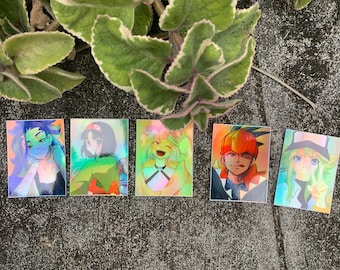 Trainers and Gym Leaders - HOLOGRAPHIC stickers