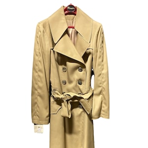 70s vintage trench beige camel double-breasted/coat/jacket/Lobram/deadstock/ beige double-breasted trench 70s/Made in Italy