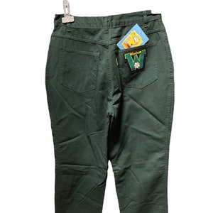 Deadstock vintage 80s tartan green Wampum jeans trousers