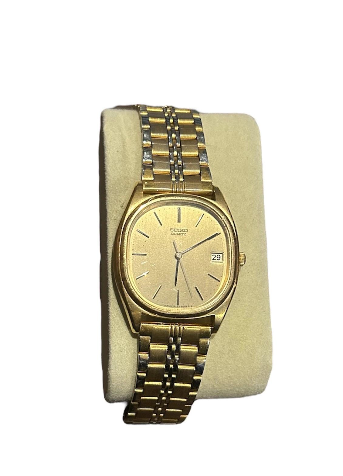 Vintage 1978 Seiko 7812-5109 R3 Gold Plated Stainless Steel Quartz