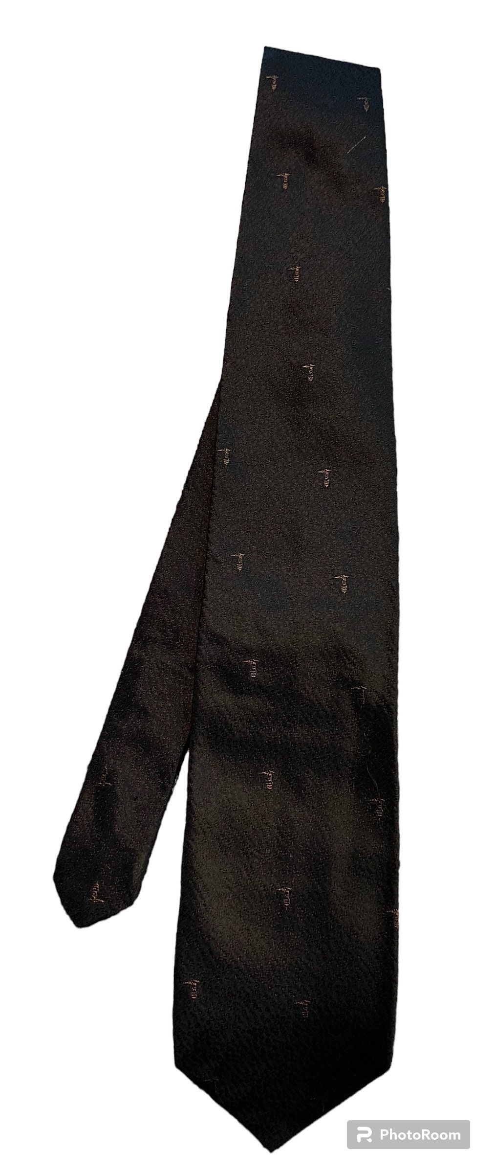 Cravate TRUSSARDI Vintage - 100% Soie - Bleu Et Rouge - Made In Italy - Longueur 145 Cm