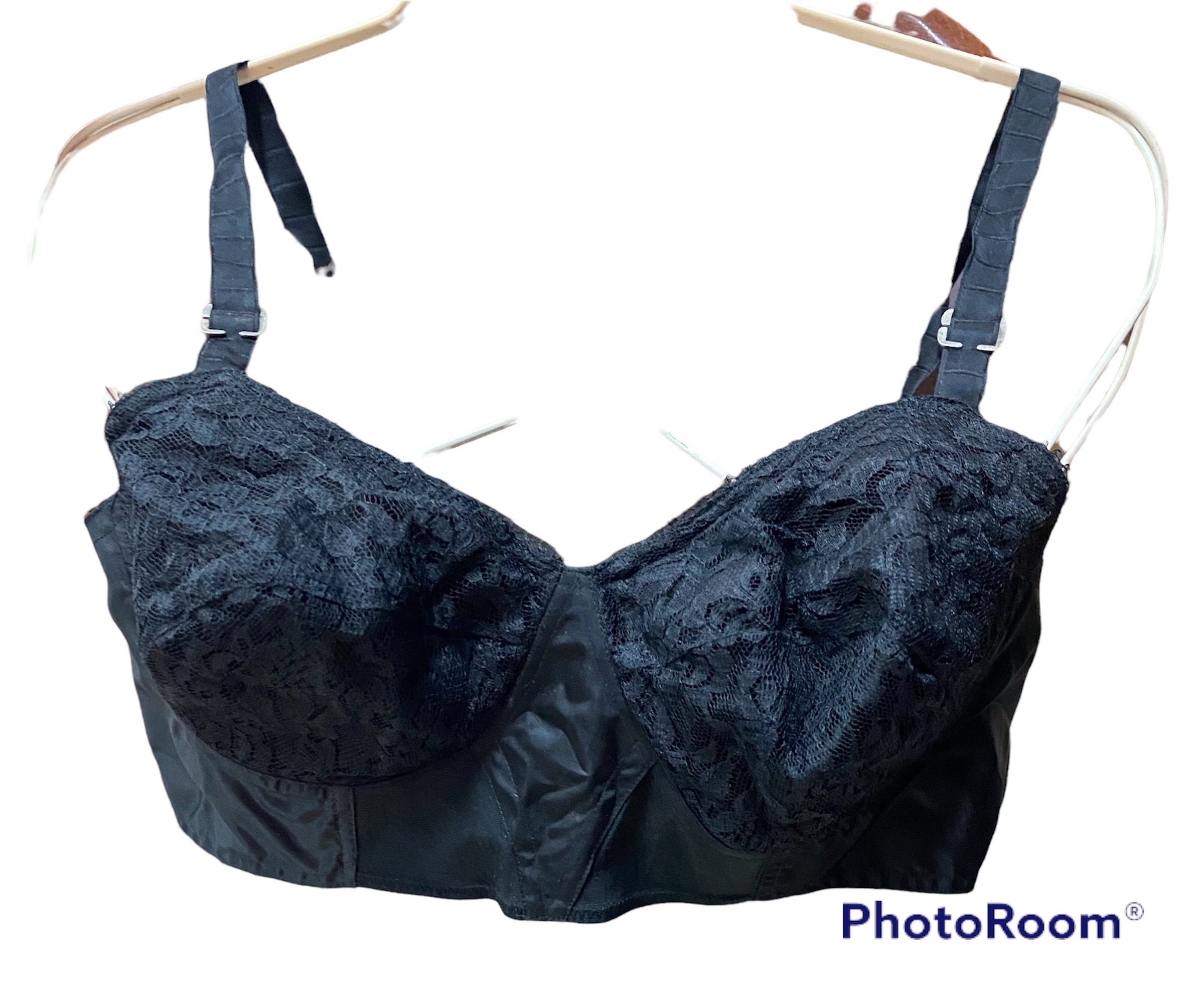 70s Black Lace Bra -  Canada