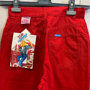 Carrera 750 Vintage 80s Deadstock Light Red Jeans Made in Italy