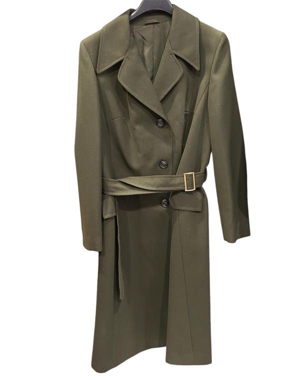 Trench Coat Seventy 1970 Cappotti Vintage 70's Leather Trench Coat