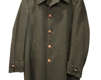 70s vintage coat green alder tyrol /jacket/wool/mohair/loden Fabric/green coat from the 70s/Made in Italy