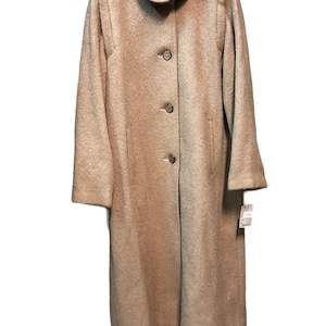 60s vintage coat beige/coat/jacket/camel/by poker/wool/deadstock/lined/beige wool coat from the 60s/Made in Italy