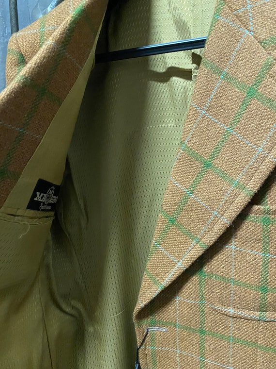 70s vintage pure wool brown and green tartan jack… - image 7