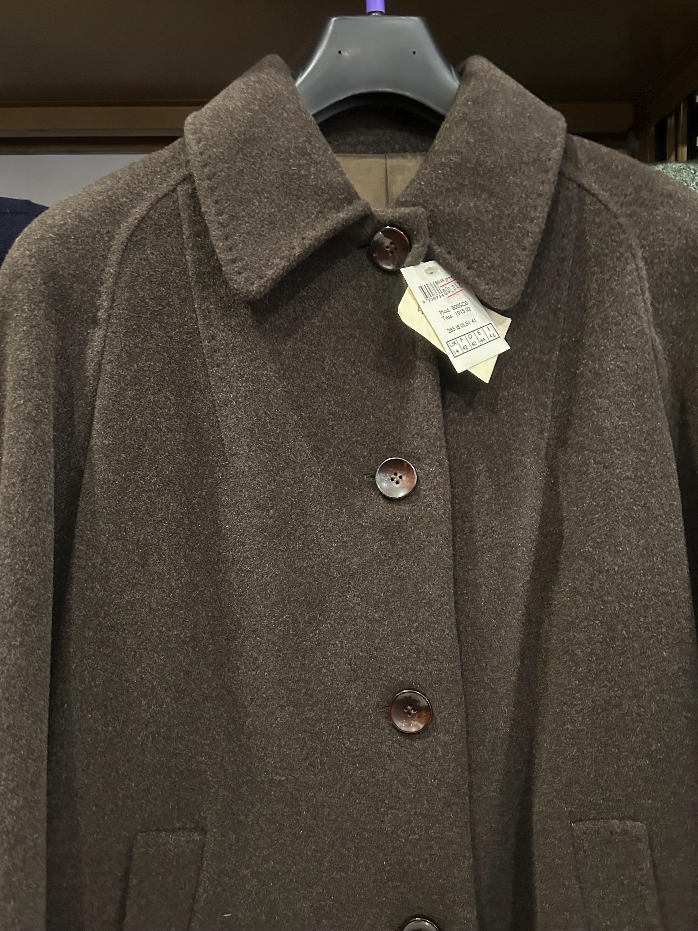 90s Vintage Coat Brown/wool /jacket/mohair/woolmark/deadstock/90s 