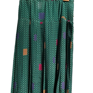Vintage 70s tailored pleated verse skirt in silk Made in Italy