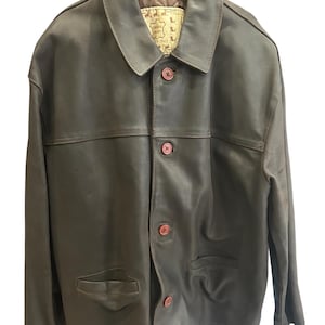 80s vintage leather brown jacket /biker/jacket/80s padded brown leather jacket/made in Italy - size XL