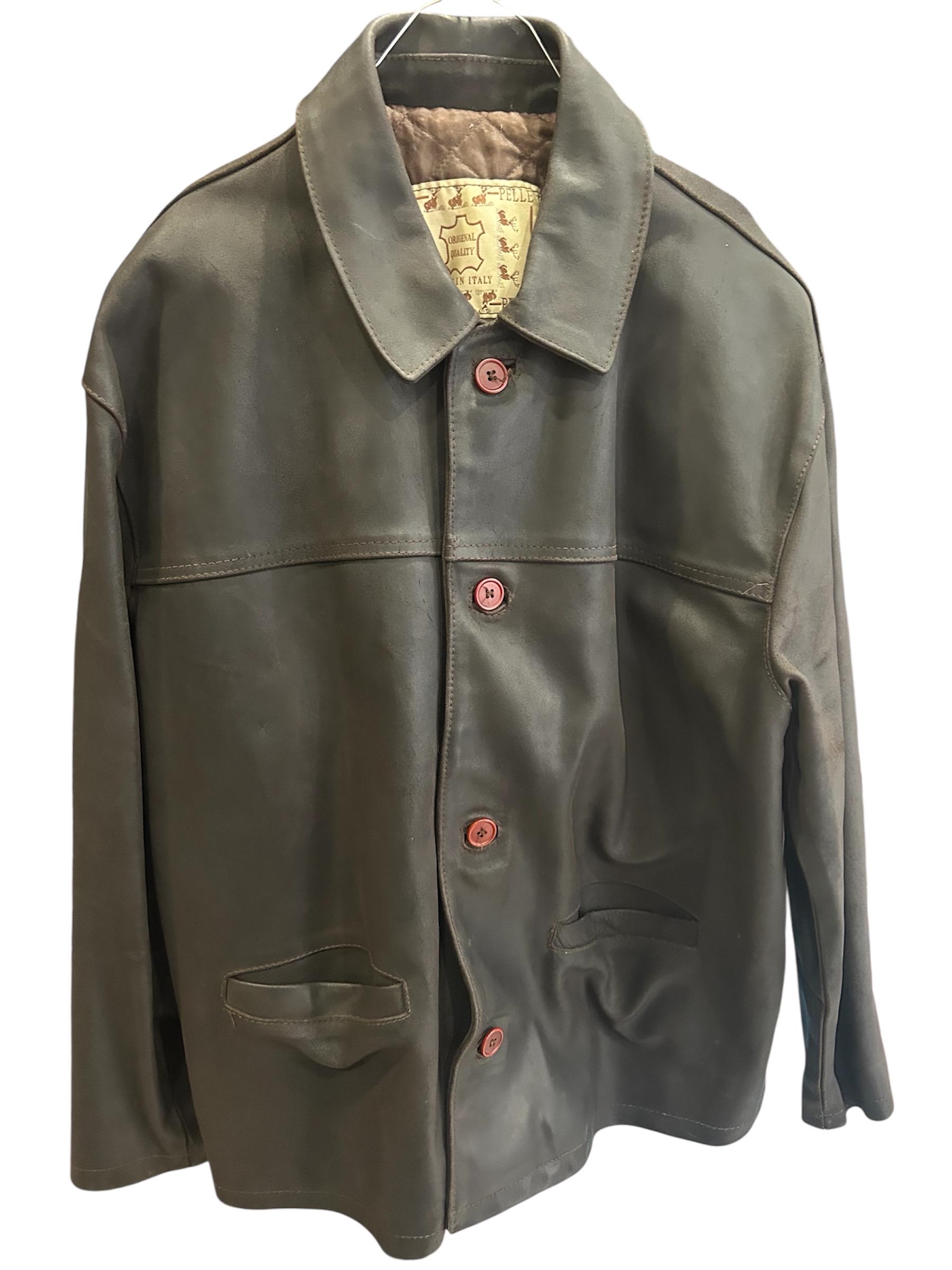 80s Vintage Leather Brown Jacket /biker/jacket/80s Padded Brown 