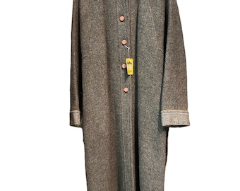 70s vintage coat green tweed/ /wool/ /jacket/by Poker/raglan/deadstock/green coat with 70s/Made in Italy