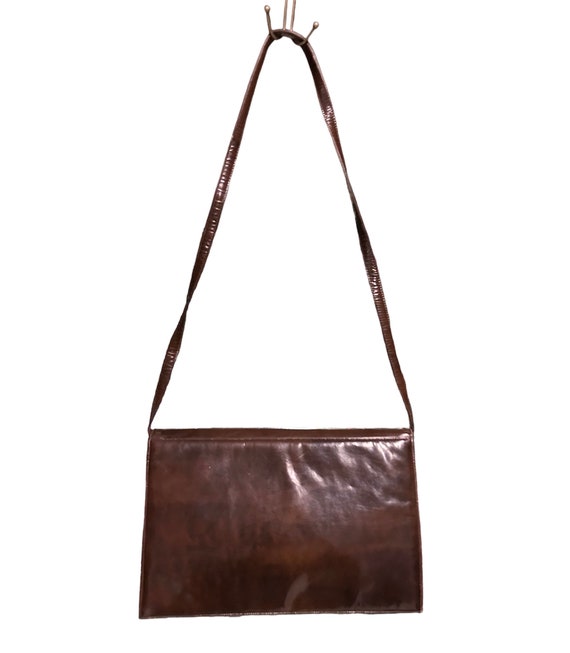 70s Vintage Shoulder Bag Leather Brown /brown Crossbag Made in 
