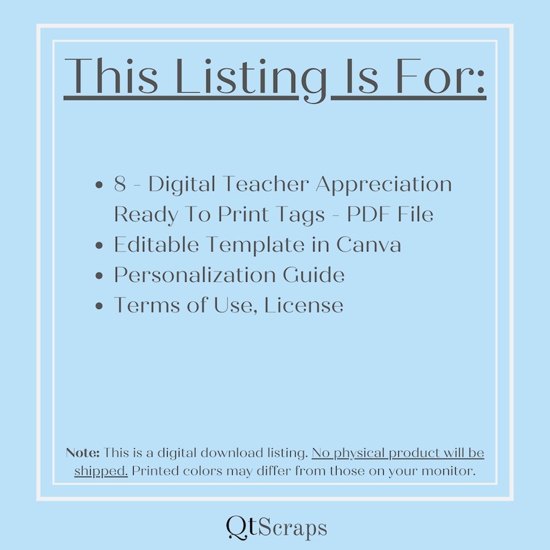 Printable Teacher Appreciation Gift Tags: Editable Canva Template ...
