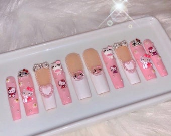 pink nail diamonds｜TikTok Search