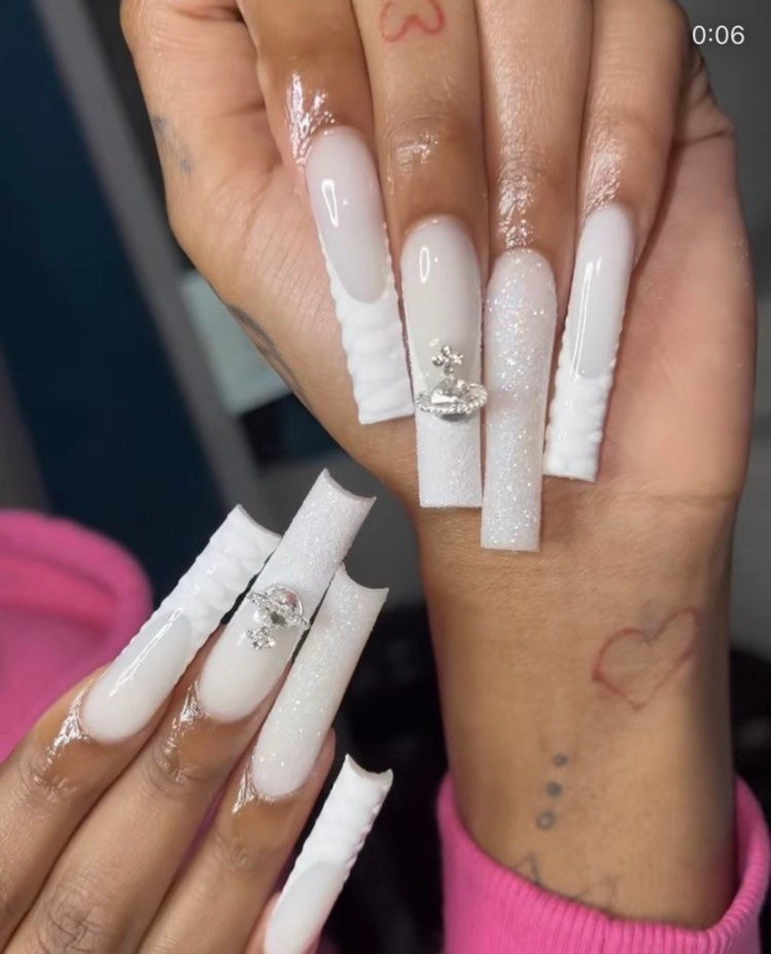 Milky White French Tips Glossy Luxury Press on Nails Milky Etsy