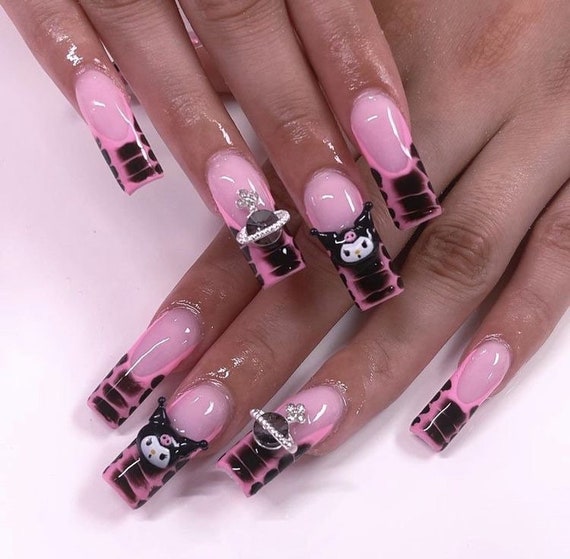 6 pcs KAWS Nail Designer Charms (Baby Pink)