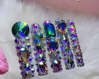 Bling Baddie | Luxury iced out rhinestone nails | Baddie handmade press on nails