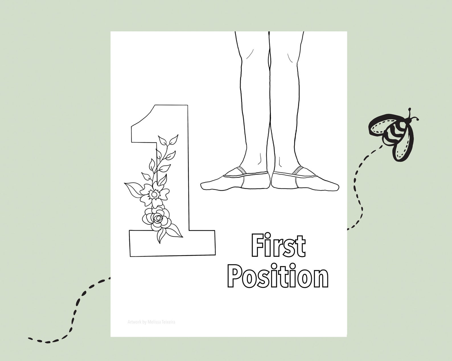 Positions of Dance Coloring Pages - Etsy