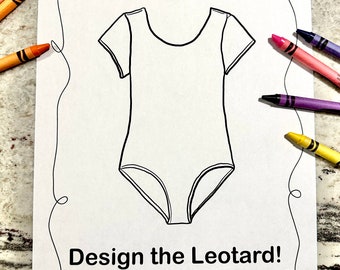 Diseña la página para colorear de leotardo