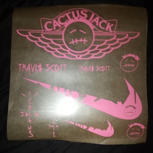 Vinil de transferência térmica personalizado Cactus Jack Iron On