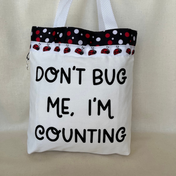 Don’t Bug Me Project Bag, Knitting Project Bag, Crochet Project Bag, Ladybug Bag