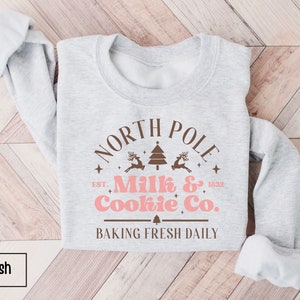 North Pole Sweatshirt, Christmas Sweater, Christmas Sweatshirt, Christmas Shirt, Christmas Cookies Sweatshirt, Funny Christmas Sweatshirt