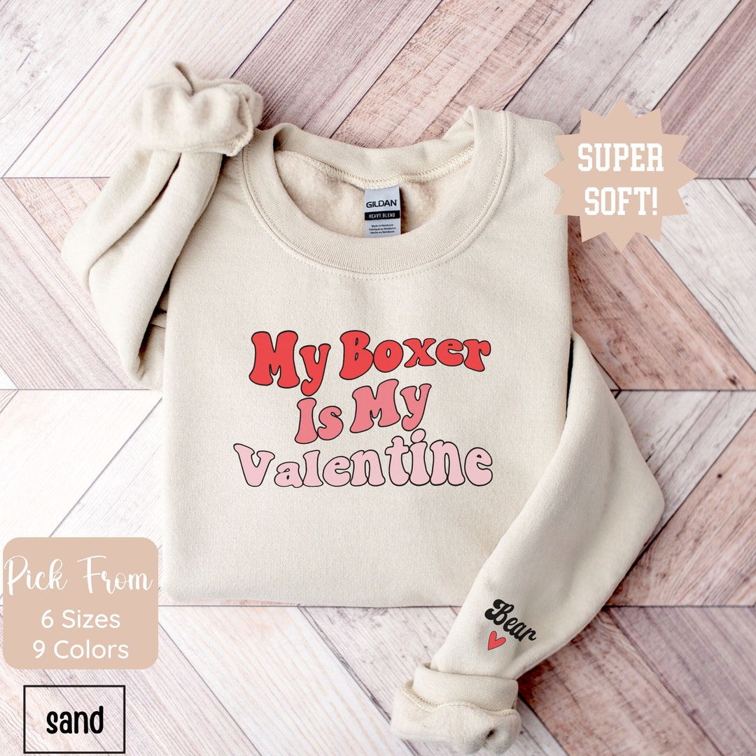 Custom Boxer Dog Mom Sweatshirt, Personalized Dog Mama Sweatshirt