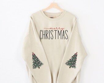 Christmas Sweatshirt, Womens Christmas Sweater, Christmas Crewneck Pullover, Christmas Tree, Holiday Sweaters, Christmas Tree Sweatshirt