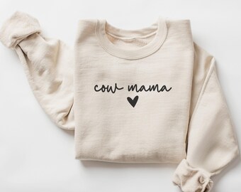 Cow Sweatshirt, Cow Gifts, Cow Shirt, Minimalist Cow Shirt, Pet Cow Tee, Cow Lover, Mens Womens Unisex Animal Lover, Farm Animal Shirt