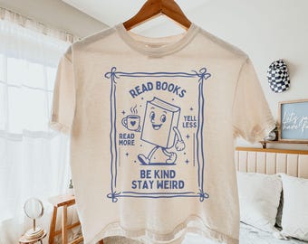 Read Books Boxy Crop Shirt, Book Shirt, Book Lover Gift for Book Lover Shirt , Bookish Shirt, Bookish Gifts, Reading Shirt, Bookworm Gifts