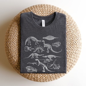 Dinosaur Skeleton Shirt Paleontology Shirt Dark Academia Clothing Aesthetic Clothes Dinosaur Tshirt Trex Dino Teacher Shirt Dinosaur Shirt