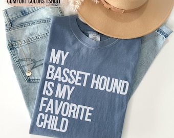 Comfort Colors Basset Hound Shirt, Basset Hound Lover Shirt, Dog Mama Shirt, Gift for Pet Lovers, Dog Mom Gift, Dog Lover Shirt