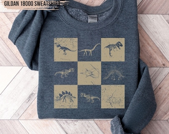 Dinosaur Skeleton Sweatshirt, Dinosaur Skeleton Sweater, Dino Sweatshirt, Vintage Dinosaur, Dinosaur Gifts, Gift For Dino Lover, Dino Shirt