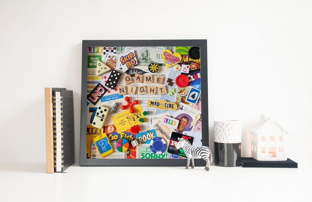 Game Board Wall Art Game Room Décor Man Cave Game Shadowbox Etsy