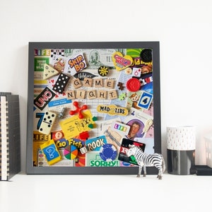 Game Board Wall Art Game Room Décor Man Cave Game Shadowbox