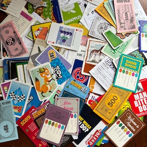 Game Ephemera Bundle, Junk Journal Grab Bag, 100 Pieces Paper Game Ephemera, Classic Game Ephemera, Mixed  Scrapbooking Ephemera,