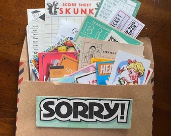 Game Ephemera Bundle, Junk Journal Grab Bag, 100 Pieces Paper Game Ephemera, Classic Game Ephemera, Mixed  Scrapbooking Ephemera,