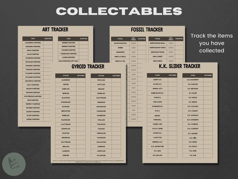 ACNH Collector's Guide ACNH Checklist ACNH Catalog Bug Planner