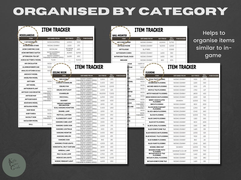 ACNH Item List 2.0 Update Furniture Set Item Catalog Furniture