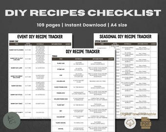 ACNH DIY Recipes Checklist | 2.0 Update | DIY Recipe List | Cooking Diy | All Recipes Checklist | Diy List | Diy Guide | Recipe Catalog