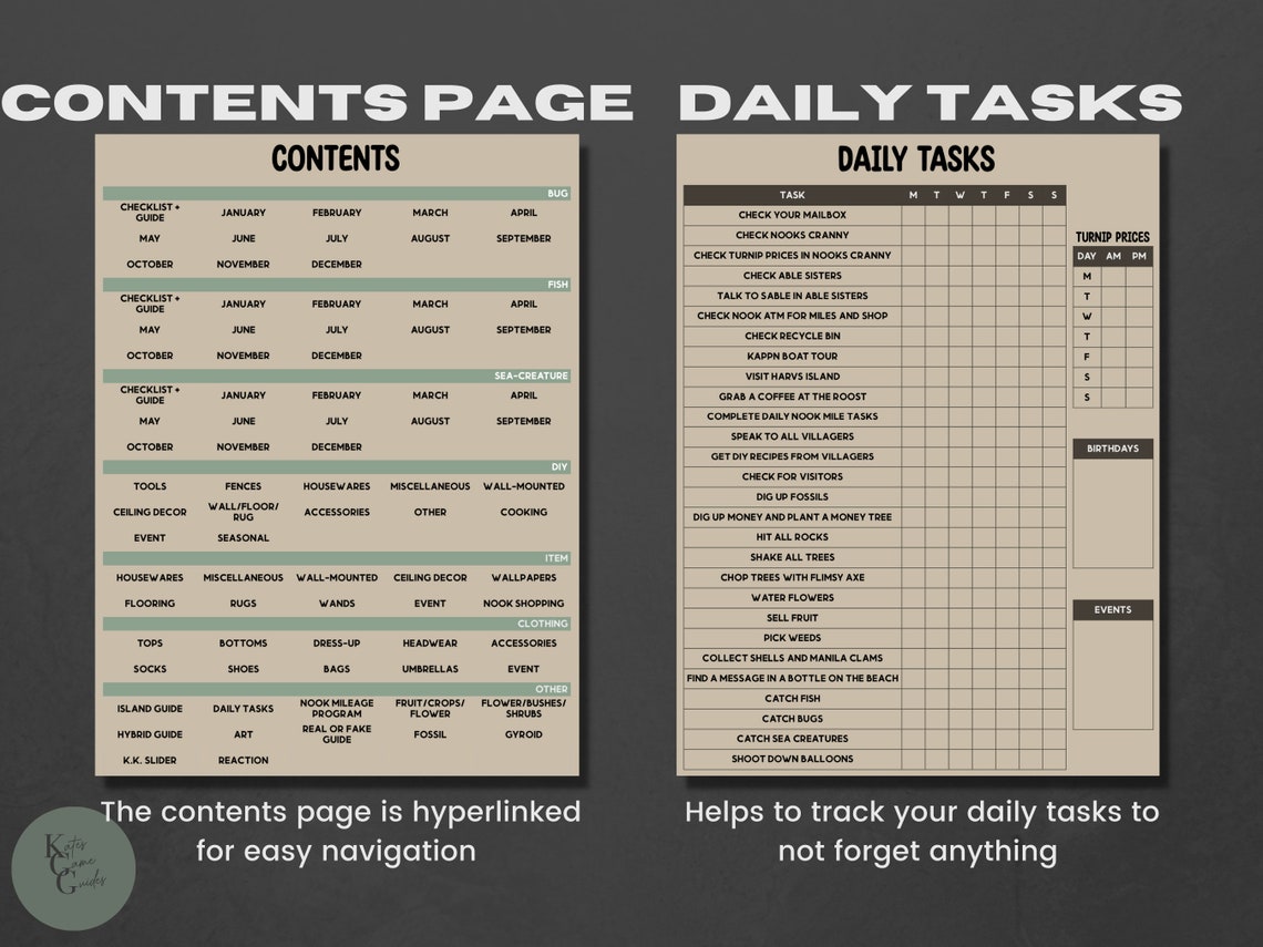 ACNH Collector's Guide ACNH Checklist ACNH Catalog Bug Planner Diy