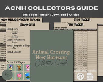 Guida per collezionisti ACNH / Lista di controllo ACNH / Catalogo ACNH / Pianificatore di bug / Ricetta fai da te / Guida stampabile / Libro della lista di controllo / Elenco dei mobili