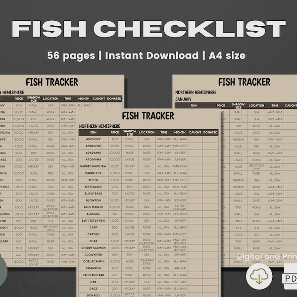 ACNH Collector's Guide ACNH Checklist ACNH Catalog Bug Planner Diy