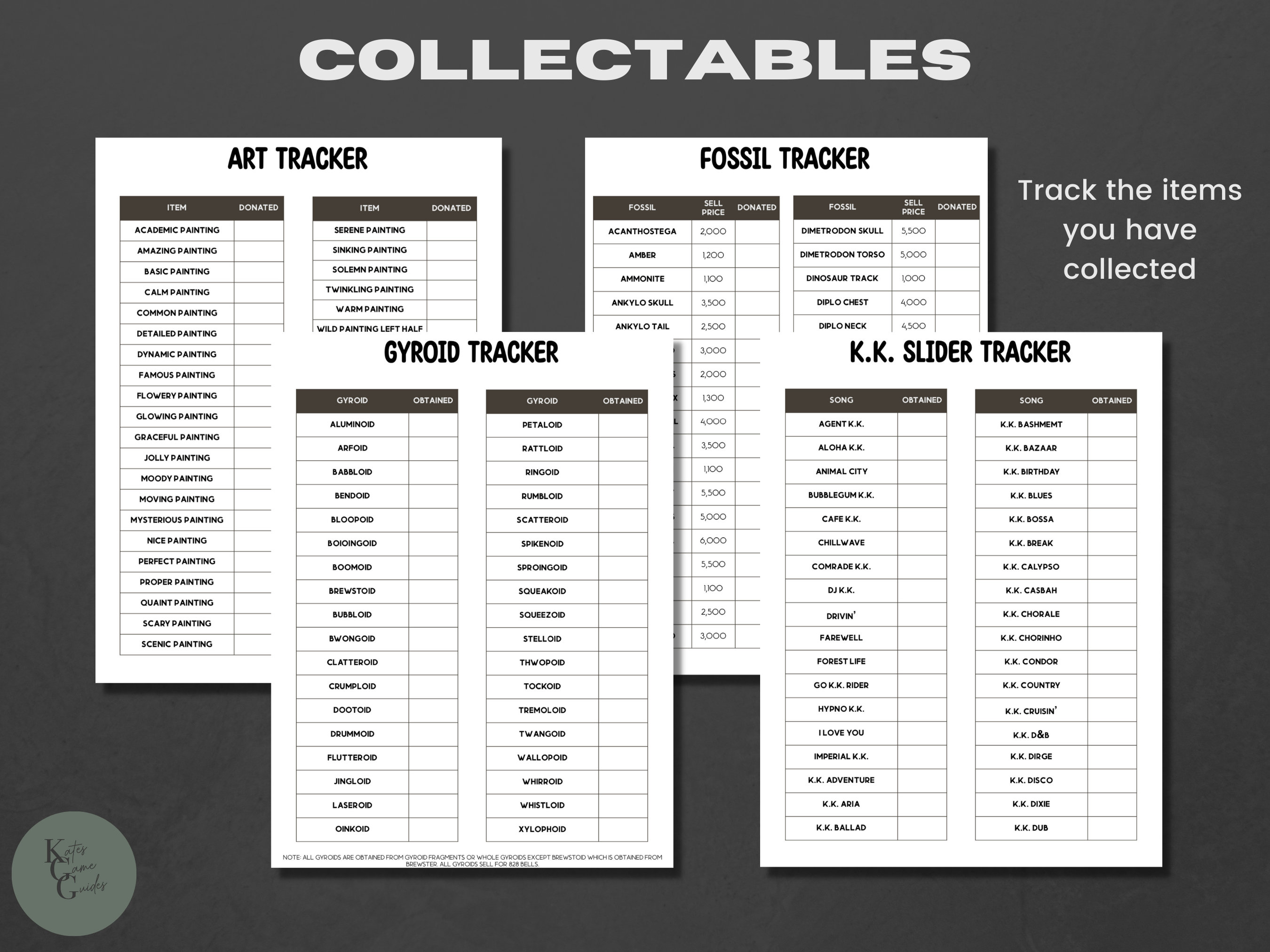 ACNH Collectors Guide ACNH Checklist ACNH Catalog Bug Planner Diy