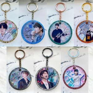 BTS Keychains: Signature Series (RM Jin Suga J-Hope Jimin V Jungkook) KPOP Resin