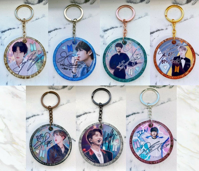 BTS Keychains Signature Series RM Jin Suga Jhope Jimin V Jungkook