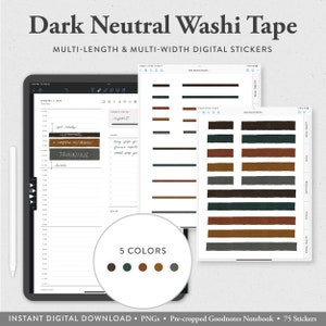 DIGITAL WASHI TAPE Y2K Aesthetic Pastel Washi Tape for Goodnotes