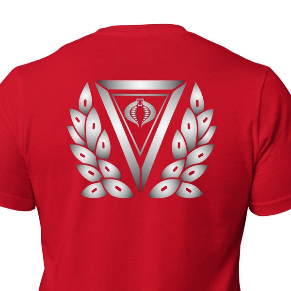 Crimson Guard Crest 2-Sided Tshirt! Great gift idea for GI Joe Classified & Vintage Toy Fans!!