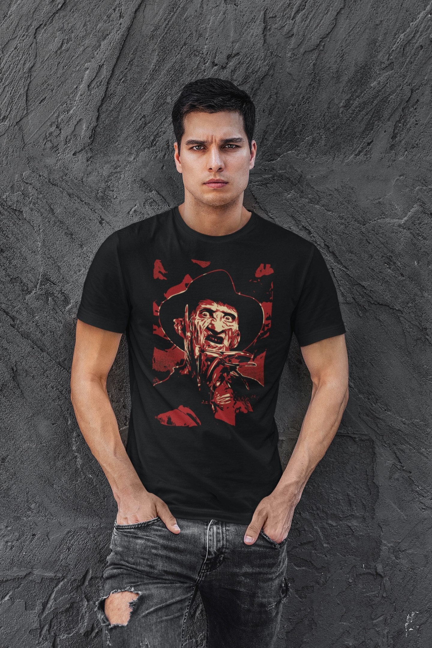 Freddy Krueger Portrait T-shirt: 80s Horror Movie Tee - Etsy
